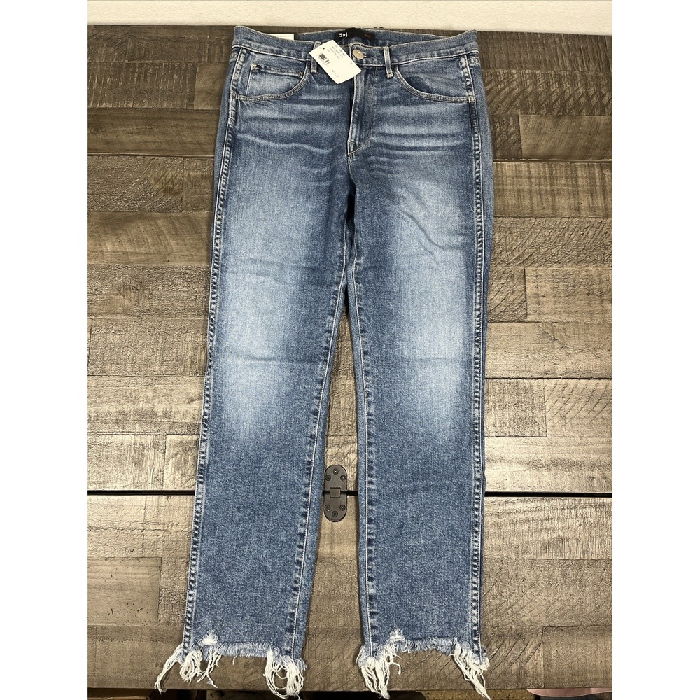 3X1 NYC Mimi Ace Skinny Distressed Ankle Jeans Blue NWT Jean‎ Size 28 30x26